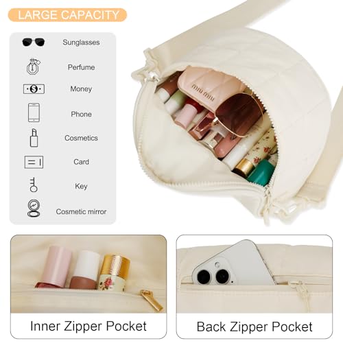 KKXIU Crossbody Sling Bag for Women Trendy Fanny Pack Vegan Leather Chest Bag | Trendy - color: 3-beige