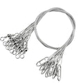 Atibin Stainless Steel Fishing Leader Wire High Strength Fishing Leaders Strong Saltwater Snap Wire Leader Line White Nickel - size: Size #5 (11.8in-60lb) 30pcs