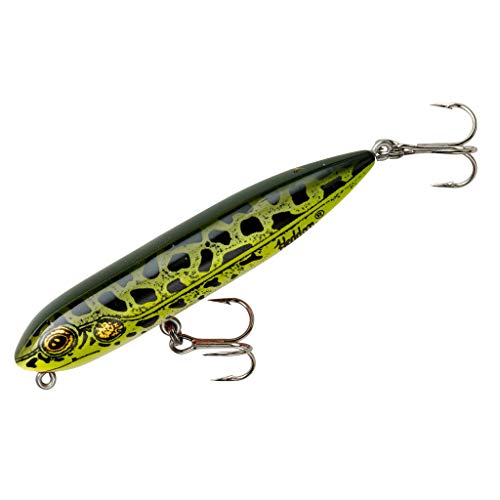 Heddon Zara Spook Topwater Fishing Lure - Legendary Walk-The-Dog Lure - color: Natural Leopard Frog, style: Zara Puppy (1/4 Oz)