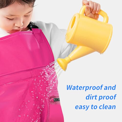 SooGree Kids Chest Wader with Non-Slip Boots,Youth Fishing Hunting Waterproof Waiters, Children Boys Girls Breathable Waders - color: Pink, size: Foot length：8.66"；Height：59.05"-62.99"