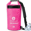 Enthusiast Gear Floating Cooler Bag Roll Top Insulated Dry Backpack – Leak Proof, Collapsible, Waterproof Cooler with Padded Shoulder Strap - Perfect for Kayaking Fishing Beach Hiking -15L - color: Pink