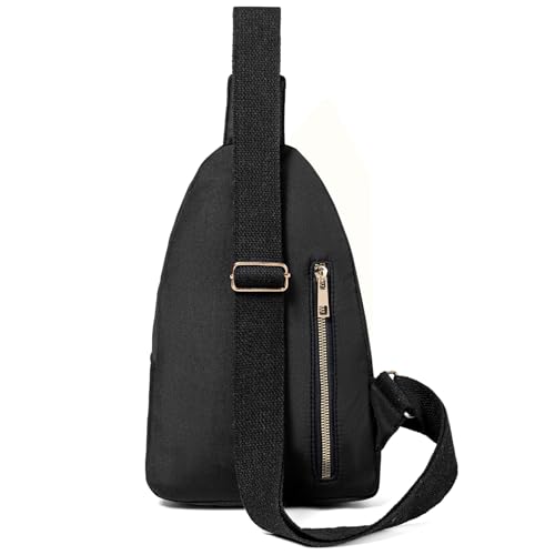 Banelu Small Crossbody Sling Bag Sling Backpack, Cross Body Bag Crossbody Purses for Hiking Traveling Outdoors - color: I Black