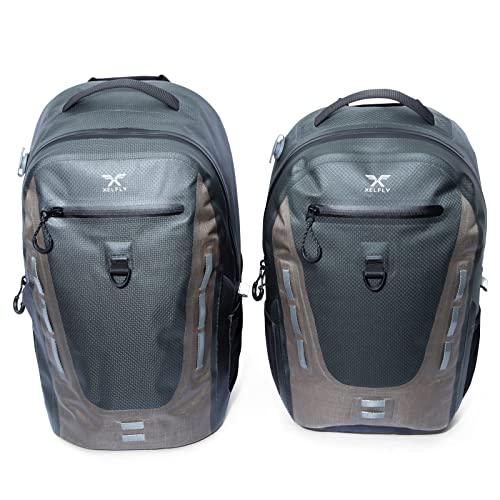 Xelfly Submersipack Waterproof Backpack - Submersible, Inflatable, Floating TPU Coated Durable Nylon Dry Bag with Airtight Zipper for Kayak, Fishing, Boating, Hiking, Paddle Board (Gray Stone, 25L) - color: Gray Stone