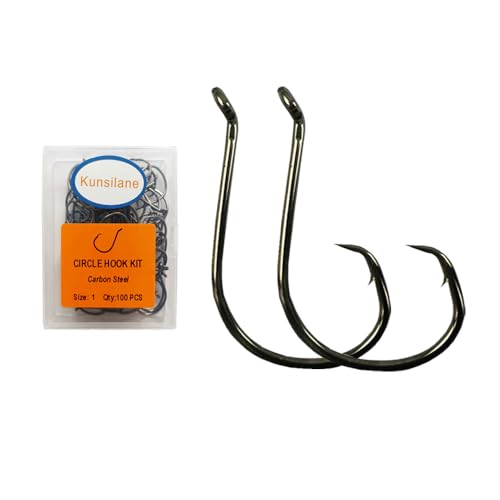 Catfishing Circle Hooks 50/100Pcs Octopus Fishing Circle Hooks Saltwater Freshwater for Catfish Bass Redfish 1/0 2/0 /3/0 4/0 5/0 6/0 7/0 8/0 9/0 10/0 12/0 14/0 - size: 100PCS 1#