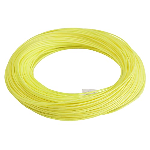 SF Fly Fishing Line Weight Forward Floating Fly Line for Fly Fishing 3wt 4wt 5wt 6wt 7wt 8wt 100FT Double Welded Loops - color: Fluo Yellow, size: WF8F 100FT