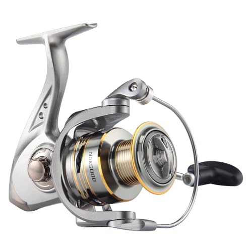 HAUT TON Spinning Reel 8000/9000/10000/12000/14000,6+1BB Metal Surf Fishing Reels,4.8:1 Gear Ratio 55lbs Drag Heavy Long Casting Inshore Saltwater Monster Fish - size: 5000, style: Ht-ngk