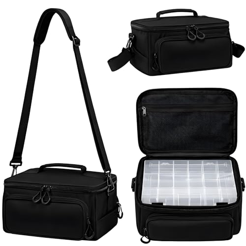 Fishing Tackle Bags Portable Fishing Tackle Storage Pack for Saltwater or Freshwater Fishing Bags with 3 Tackle Trays Padded Shoulder Strap