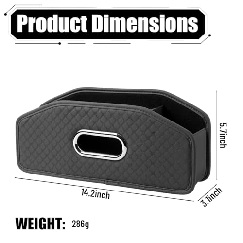 Car Seat Back Organizer, 4-in-1 Backseat Headrest Storage Box with 2 Cup Holder Hooks Tissue Box, Multifunctional Seat Back Storage Organizer for Hold Phones Drinks Bags, Universal Fit (Black) - color: Black