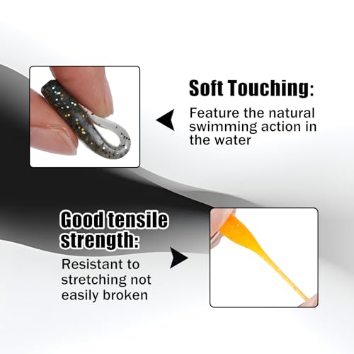 Crappie Lures Soft Plastic Baits for Crappie Panfish Fishing Lures FS/RE-02 - style: 100pcs