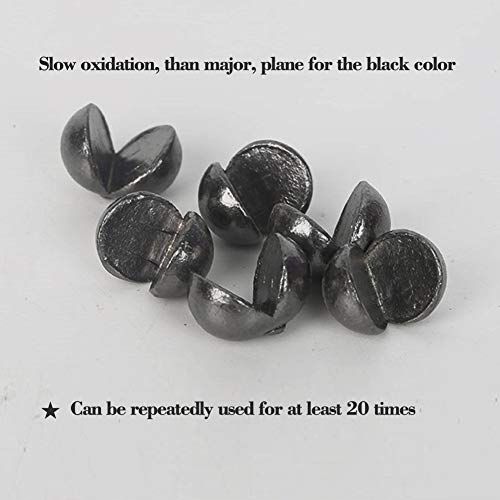 Fishing Sinkers and Weights,Removable Fishing Weights Split Shots Sinkers Carbon - Black 12 Size,Split Shot Fishing Weights - color: 1.2g/0.042oz 200pcs