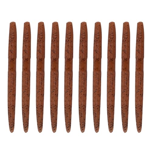 Soft Plastic Fishing Lures with Salted Hook Slot 10pcs FS/RE-09 - color: Color B