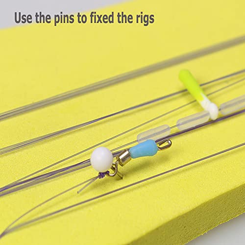 10-20 pcs Fishing Line Storage Fishing Leader Line Holder Foam Boards +50 pcs Pins Fishing Wire Winding Board Snelled Hook Keeper
