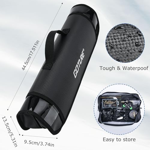 Goture Fishing Rod and Reel Combos,1.8M-2.7M Telescopic Fishing Pole Spinning Reel Line Lures Set with Carrier Bag,Telescopic Rod Kit for Starter Travel Saltwater Freshwater Gear Gift - color: C4:Fishing Full Kit with Carrier Bag, size: 9 ft/2.7 m