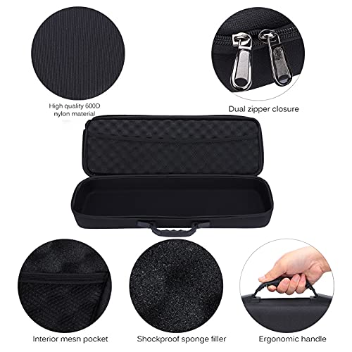 Fishing Rod Case EVA Hard Shell Shockproof Durable Large Capacity Storage Bag Organizer for Fishing Rods and Tackle Gear Black 54cm