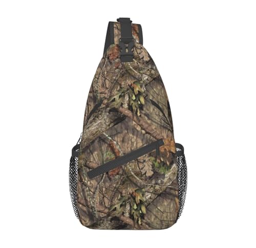 VOOHDDY Camo Hunting Camouflage Forest Sling Bag For Women Men Travel Hiking Backpack Crossbody Shoulder Chest Bags Casual Daypack Sport - color: Camo Hunting Camouflage Forest