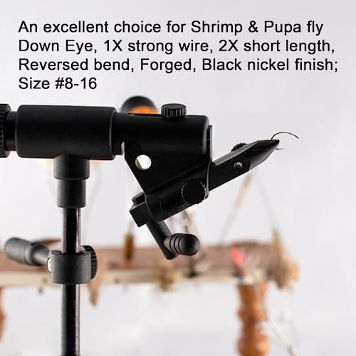 Eupheng Fly Fishing Hooks 100pc Pack Barbless Catch & Release Dry Wet Nymph Shrimp&Pupa, Streamer, Caddis, Jig, Scud Flies Fishing Hooks - color: EP Fly-C&R-NYM-0031, size: #12