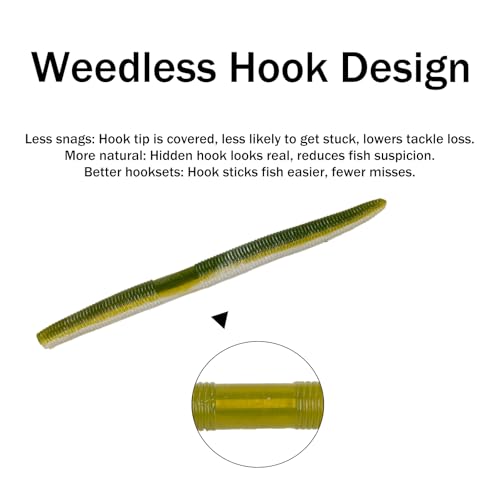 Soft Plastic Fishing Lures with Salted Hook Slot 10pcs FS/RE-09 - color: Color E