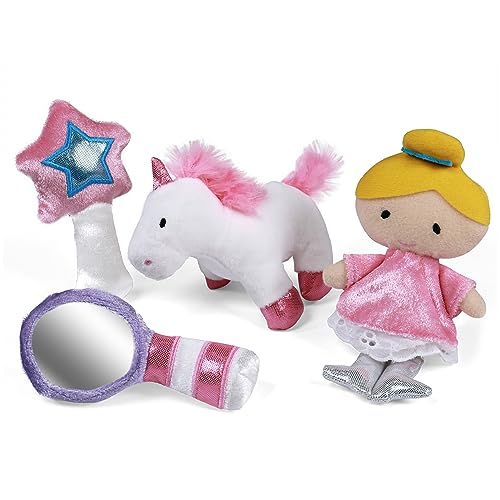 Baby GUND Play Soft Collection, Princess Castle 5-Piece Plush Playset with Rattle, Squeaker and Crinkle Plush Toys, Sensory Toy for Babies and Newborns, 7” - style: Princess Castle