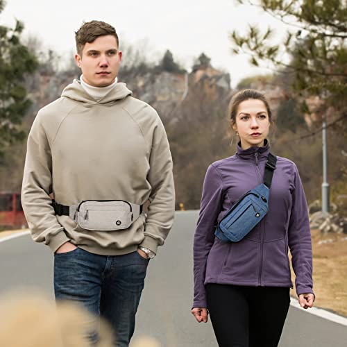 WATERFLY Fanny Pack Waist Bag: Small Hip Pouch Bum Bag Fannie Pack Phanny Fannypack Waistpack Bumbag Beltbag Sport Slim Fashionable for Jogging Hiking Hiker Woman Man - color: Beige