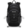 RealCool 30L Lightweight Hiking Backpack, Waterproof Daypack for Camping | 210D tear-resistant nylon, breathable shoulder and back panel, Multi-Compartment,hydration system,reflective strip,bungee net - color: Black, size: 30L