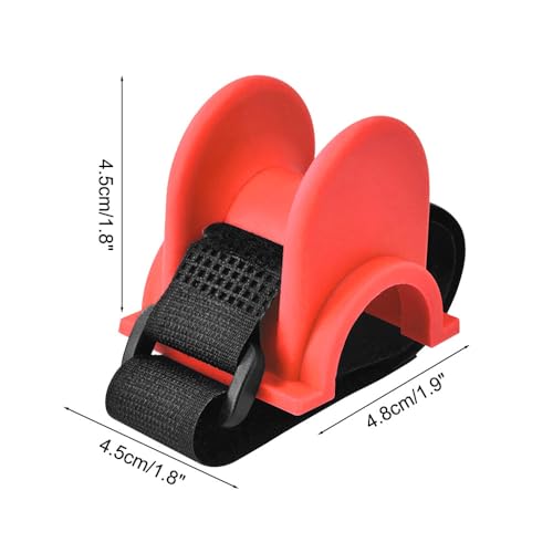MiOYOOW 4PCS Fishing Rod Holders for Railings, Portable Fishing Pole Holders for Bridge Railings Ship Railings Seaside Guardrails - color: Arc bottom red