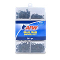 AFW Tackle Rigging Kits – Complete Saltwater Fishing Rigging Kit with Crimp Sleeves, Terminal Tackle, Storage Box, and Components for Fishing Leader Rigging & Lure Making Supplies - style: Brass Crane Swivel Kit