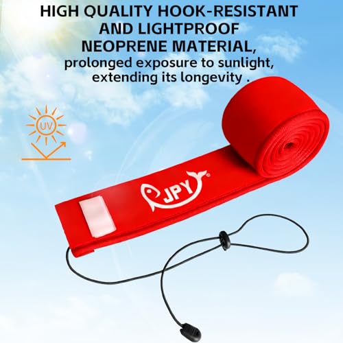 JPY 2 Pcs 3in Wdith Neoprene Fishing Rod Sleeve Protective Rod Covers for Fishing Poles Hook-Resistant Rod Storage Case Fits Spinning Casting Trolling Rods - size: Red x 1 - 60 IN