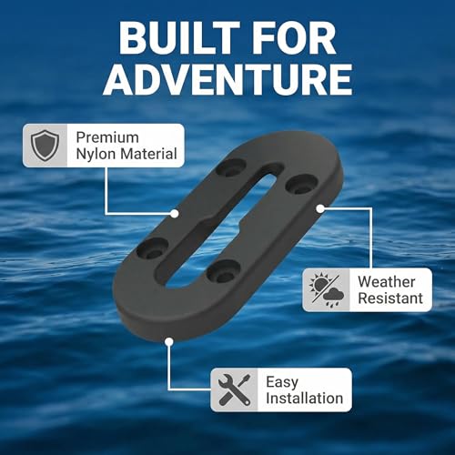Kayak Track Rail - Low Profile Design for Fishing Rod,Cup Holders and Paddle Holders | High-Strength Nylon & Stainless Steel 304 | Kayak Accessories Mount Track & Rail System for Kayak - style: 4inch,4pcs