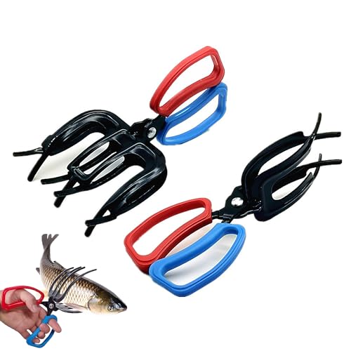 3 Fish Claw Gripper, Fishing Pliers, Fish Gripper, Metal Control Clamp Tong Tackle Tool, Multi-Functional Light Weight Accessories - color: 3 Claw*1+ 2 Claw*1