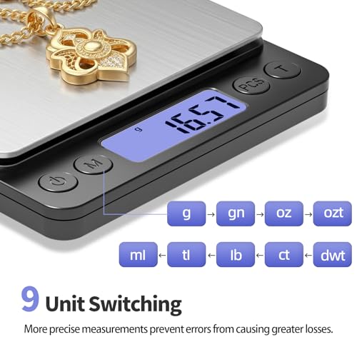 SKEAP Coin Scale to Weigh Coins, 1kg/0.01g High Accuracy Gram Scale for Coin Collectors, Gold and Jewelry, with USB Charging, LCD Display, PCS Counting, Includes Charging Cable and AAA Batteries - size: Black,1kg /0.01g