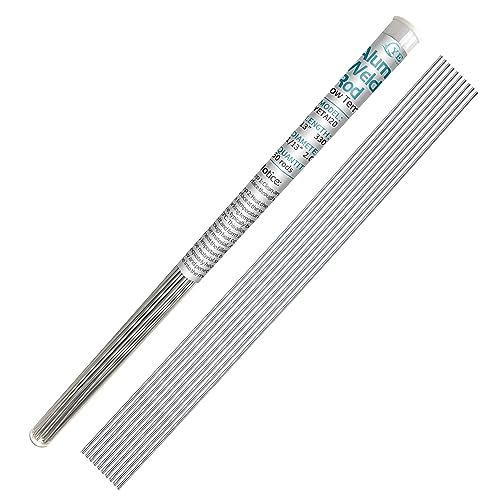 50 rods Aluminum Brazing Rod 1/13 For Propane Torch, Flux Core Aluminum Brazing Rods NO NEED Flux, Aluminum Repair Simple Solution (13" Length) - color: Aluminum 50 Rods, size: 1/13“ Brazing