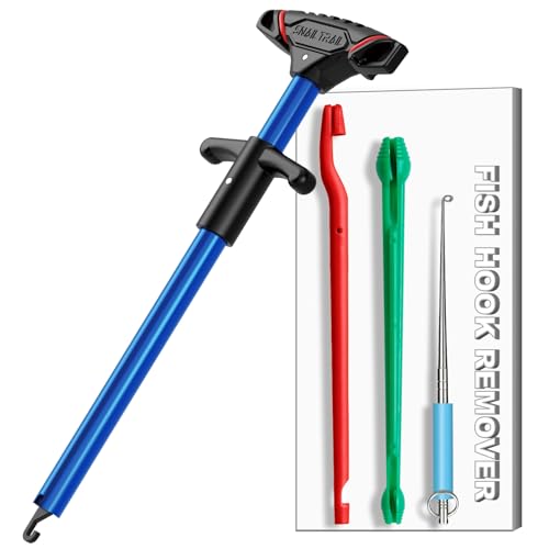 SNAIL TRAIL Fish Hook Remover Tool - Suitable for Most Types of Lures. Fishing Pliers for Fishhook Removal, Saltwater Dehooker Gear, Gifts for Beginners & Pro Fisherman - color: 4pcs