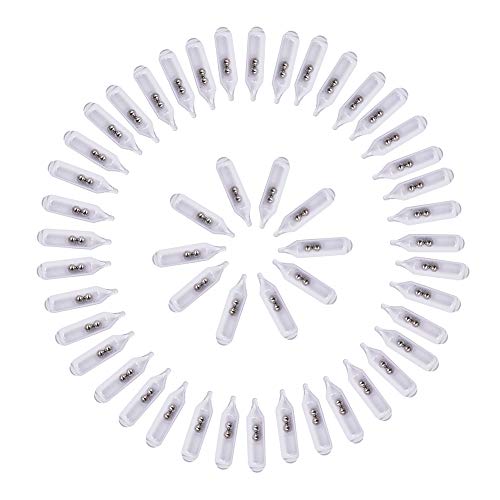 YYST 50 Worm Jig Fishing Lure Glass Rattles Insert Tube Rattles Shake Attract Fly Tie Tying (50 Pcs, 4mm * 16mm)