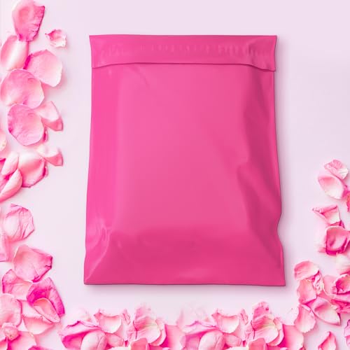 KKBESTPACK 500 Pcs 12x15.5 Poly Mailer Envelopes Shipping Bags Self Adhesive Waterproof Bags (Pink) - color: Pink, size: 12" x 15.5" 500pcs