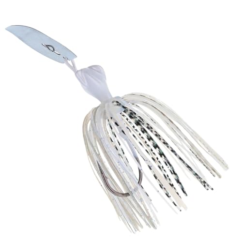 Reaction Tackle Breaker Jigs for Bass Fishing, Bladed Vibrating Swim Jig Lures with Silicone Skirts, Weedless Bait for Pike, Walleye, Muskie - 3 Pack - color: Tennessee Shad, size: 3/8 Oz