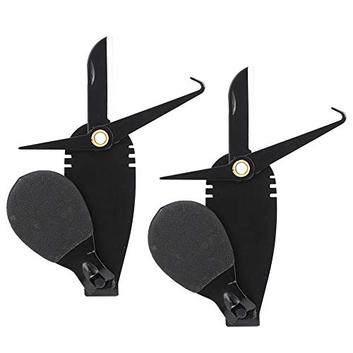 Fishing Line Cutter, KIMISS 2Pcs Multifunctional Stainless Steel Fishing Tool Cutting Nipper Clipper Tackle Accessory Fishing Clippers Line Cutter Braid Tool Nippers with Lanyard Clipper B