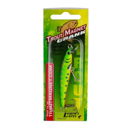 Trout Magnet Trout Crank Top Water Fishing Bait, Runs 2-4 Feet Depth with Small Rattles for High Effectiveness, Great Fishing Lure for Freshwater - color: Brook Trout, size: 2.5"