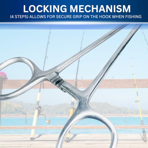 ADROIT 8" Curved Tip Hemostat Forceps | Stainless Steel Design | Small Teeth On Jaws | Locking Mechanism Built in | Great for Sewing, Fishing, Jewelry Making - size: 8", style: Curved
