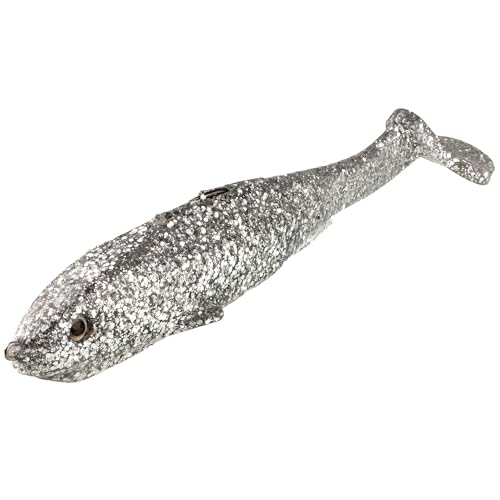 Strike King Final Copy Weedless Fishing Lure, Pre-Rigged Soft Plastic Swimbait - color: Carolina Chrome, size: 6"