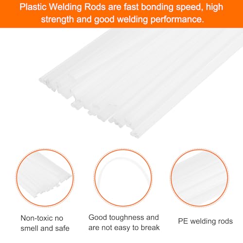 MECCANIXITY 20pcs 10 Inch Plastic Welding Rods PP Welding Strips Welder Rods for Car Bumper, Kayak Repair, Plastic Welder, White - color: White, size: 10 Inch