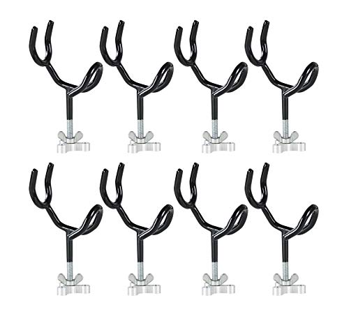 Fishing Rod Holders for Boat 8Pcs of 20 Degree 4 Inch | Sure Grip Steel Rod Boat Holder Fishing Rod Holder with Mounting Base Boat Rod Holders for Fishing