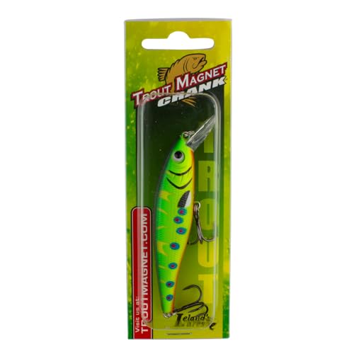Trout Magnet Trout Crank Top Water Fishing Bait, Runs 2-4 Feet Depth with Small Rattles for High Effectiveness, Great Fishing Lure for Freshwater - color: Brook Trout, size: 3.5"
