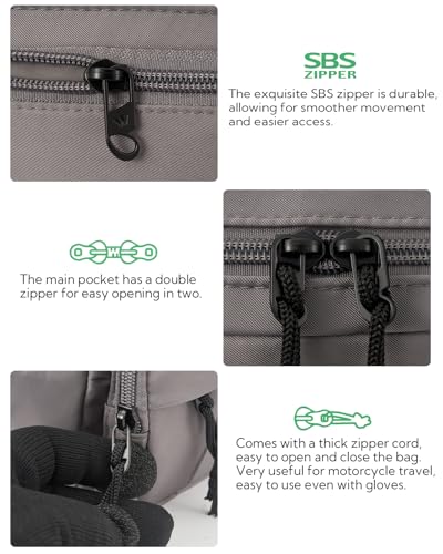 WATERFLY Fanny Pack Waist Packs: Large Crossbody Fanny Packs for Women Men with 5 Zipper Pockets Adjustable Strap Waist Bags Hip Pack for Traveling Cycling Running Hiking-Gray - color: Gray
