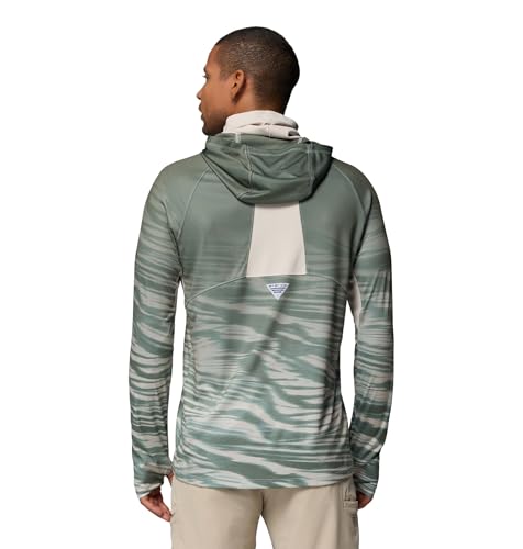 Columbia Men's Pfg Super Terminal Tackle Vent Hoodie - color: Dark Stone Currents Fade, size: X-Small