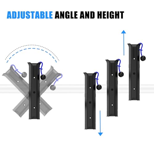 VEXPLO Fishing Rod Holder for Bike, Easy On & Off Fishing Rod Holder for Bicycle, Ebike, Scooter, Moped, Golf Cart, ATV During Pole Transporting