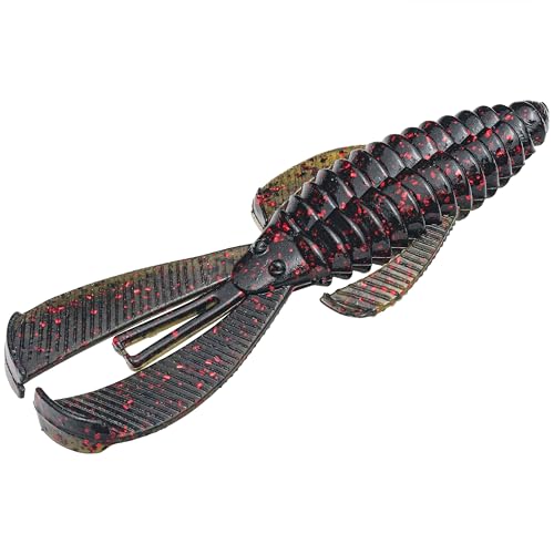 Strike King Rage Bug Fishing Lure, Soft Plastic Grub, Unique Design, Subtle Action - color: California Craw, size: 4"
