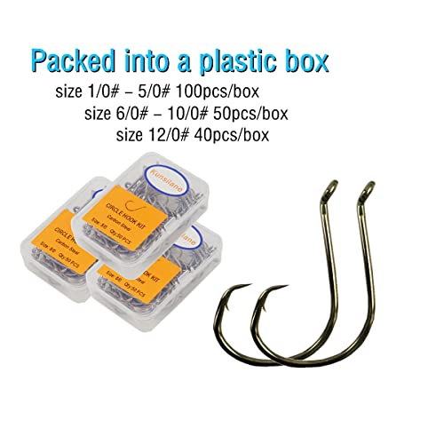 Catfishing Circle Hooks 50/100Pcs Octopus Fishing Circle Hooks Saltwater Freshwater for Catfish Bass Redfish 1/0 2/0 /3/0 4/0 5/0 6/0 7/0 8/0 9/0 10/0 12/0 14/0 - size: 100PCS 3/0