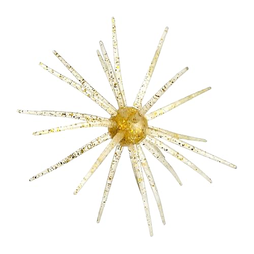 Tentacle Creature Lure Floating Fishing Lure Simulation Sea Urchin Bait Artificial Baits for Bass Fishing - color: Flash gold
