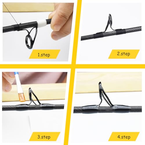55pcs MN Saltwater Surf Fishing Rod Double Feet Large Spinning Stainless Steel Guides Repair Kits