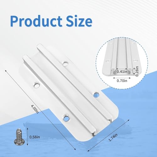 Aluminum Kayak Track for Fishing Rod Holder, Kayak Rail for Paddle Holdersfor Cup Holder, Kayak Accessories Mount Track (4 inches)